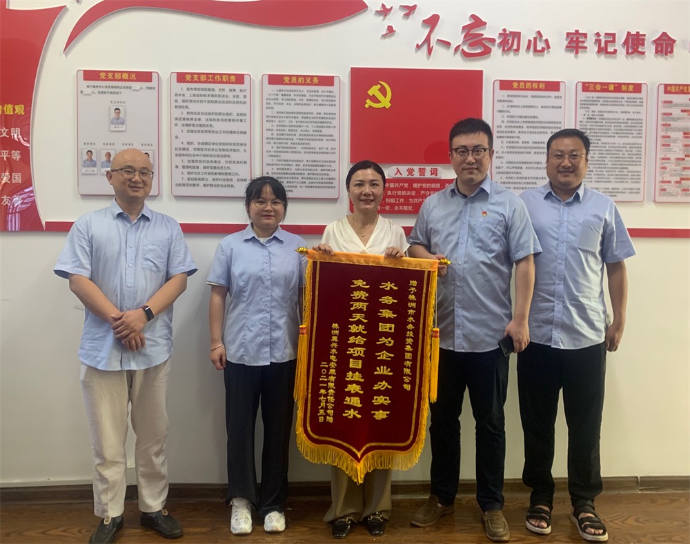 为项目服务获企业感谢锦旗